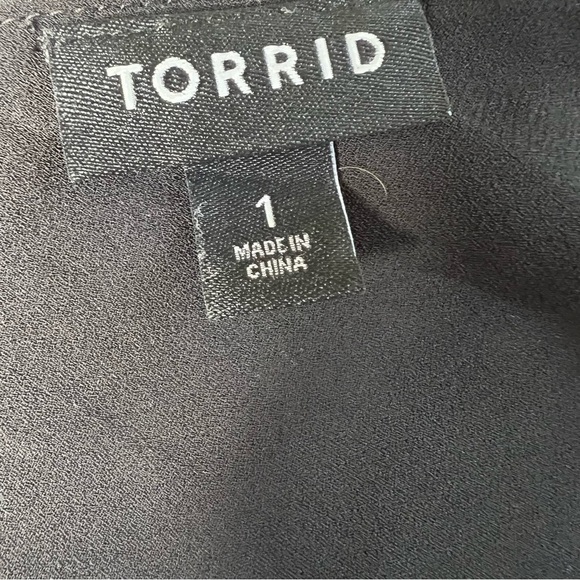 TORRID Sophie Chiffon Double Layer Swing Cami Black Purple Women's Plus Size 1 - Picture 9 of 16